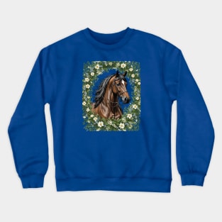 Massachusetts Morgan Horse And Mayflowers Crewneck Sweatshirt